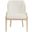 Navo Vegan Leather Upholstered Dining Chair In Cream and Stained Natural