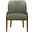 Navo Vegan Leather Upholstered Dining Chair In Green and Stained Walnut