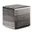 Naya Cotton Cube Pouf In Patterned Grey Melange