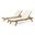Nebulon Outdoor Adjustable Chaise Lounge with Water-Resistant Cushions In Cream - Set of 2