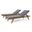Nebulon Outdoor Adjustable Chaise Lounge with Water-Resistant Cushions In Dark Grey - Set of 2