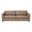 Neiman 95 Inch Taper Arm Sofa In Fawn Leather and Natural Gray