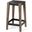 Nell 26 Inch Seat Height Black Metal Seat And Foot Rest With Brown Wood Legs Stool