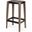 Nell 30 Inch Seat Height Black Metal Seat And Foot Rest With Brown Wood Legs Stool