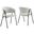 Nella Upholstered Heathered Chenille Dining Chairs Set of 2 In Newsprint and Black