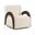 Neria Chenille Fabric Upholstered Swivel Accent Chair In Cream