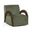 Neria Chenille Fabric Upholstered Swivel Accent Chair In Green