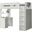 Nerice White and Gray Loft Bed