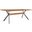 Nevada Rustic Oak Wood Trestle Base Dining Table In Balsamico