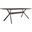 Nevada Rustic Oak Wood Trestle Base Dining Table In Dark Brown