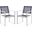 Neval Navy and White Stackable Chair Set of 2