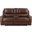 Newnan Double Glider Reclining Love Seat with Center Console and USB Ports In Brown