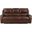 Newnan Double Reclining Sofa with Center Drop-Down Cup Holders and USB Ports In Brown