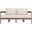 Newport 65 Inch Fabric Upholstered Outdoor Patio Loveseat In Cream and Natural