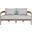 Newport 65 Inch Fabric Upholstered Outdoor Patio Loveseat In Grey and Natural