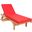 Newport Chaise Lounge Chair with Side Table in Natural and Blue