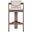 Newport Fabric Upholstered Outdoor Patio Bar Stool In Cream and Natural