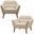 Newport Lounge Chair Set of 2 In Beige