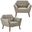 Newport Lounge Chair Set of 2 In Light Grey