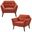 Newport Lounge Chair Set of 2 In Spice
