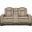Next-Gen Durapella Power Reclining Console Loveseat With Adjustable Headrest In Two-Tone Sand