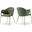 Nial Boucle Fabric Dining Chair Set of 2 In Green