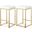 Nicola Vegan Leather Stool Set of 2 In White/Gold