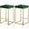 Nicola Velvet Stool Set of 2 In Green