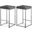 Nicola Velvet Stool Set of 2 In Grey/Chrome