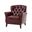 Nicole Traditional Genuine Leather Chair In Burgundy