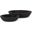 Nikita Reclaimed Wood Large Bowls Set of 2 In Black and Brown