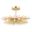 Nikko 16 Inch Semi Flush Ceiling Light In Gold