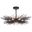 Nikko 24 Inch 6 Light Semi-Flush Mount In Matte Black