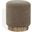 Nikolas Round Boucle Ottoman In Light Brown and Natural