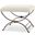 Niles Bench with Fabric Seat In Metal