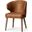 Niles Brown Faux Leather Seat With Brown Wooden Legs Wingback Dining Chair