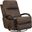 Niles Chocolate Chaise Swivel Glider Recliner