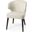 Niles Cream Fabric Seat With Dark Brown Wooden Legs Wingback Dining Chair