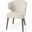 Niles Cream Fabric Seat With Medium Brown Wooden Legs Wingback Dining Chair