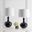 Nilla Navy and Clear Table Lamp Set of 2