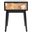Nilo 1 Drawer Accent Table in Black and Natural