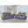 Niven Power Motion Living Room Set with Power Headrest and LED In Grey and Brown