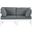 Nizuc Water Resistant Fabric Outdoor Patio 2 Piece Modular Sofa In Grey