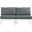 Nizuc Water Resistant Fabric Outdoor Patio 2 Piece Modular Sofa In Grey