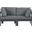 Nizuc Water Resistant Fabric Outdoor Patio 2 Piece Modular Sofa In Grey