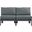 Nizuc Water Resistant Fabric Outdoor Patio 2 Piece Modular Sofa In Grey