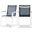 Nizuc Water Resistant Fabric Outdoor Patio Aluminum Mesh Dining Arm Chair Set of 2 In Navy
