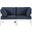 Nizuc Water Resistant Fabric Outdoor Patio 2 Piece Modular Sofa In Navy