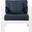 Nizuc Water Resistant Fabric Outdoor Patio Aluminum Arm Chair In Navy