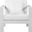Nizuc Water Resistant Fabric Outdoor Patio Aluminum Arm Chair In White
